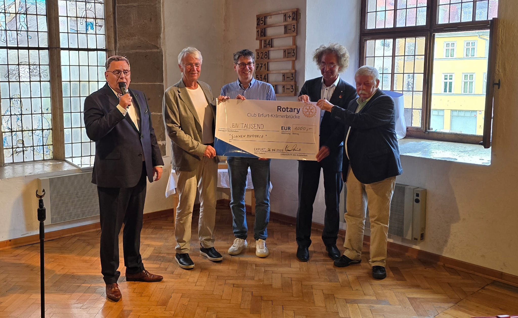 Dank an den Rotaryclub Erfurt-Krämerbrücke
