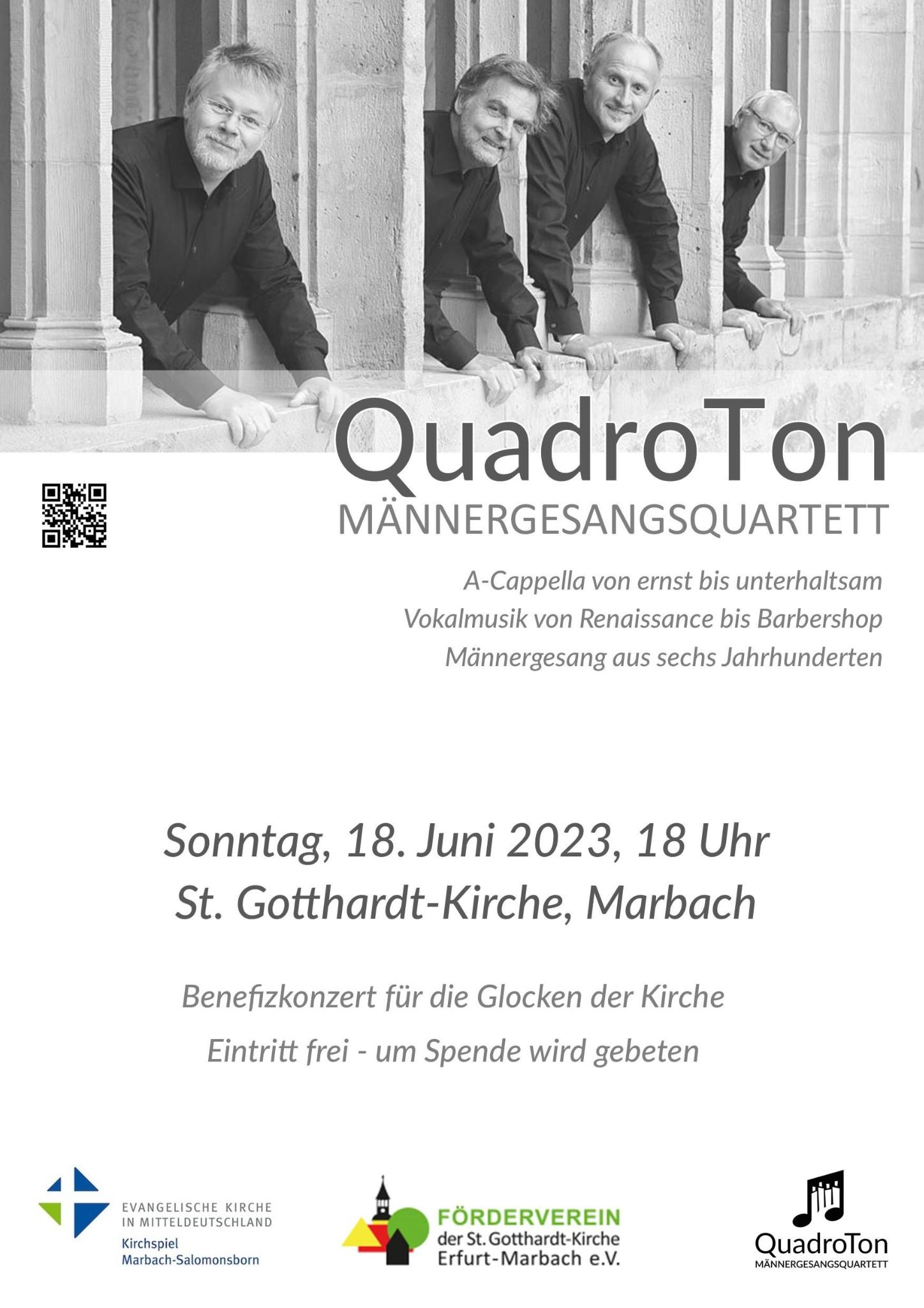 Benefizkonzert mit dem A-Cappella-Quartett Quadroton